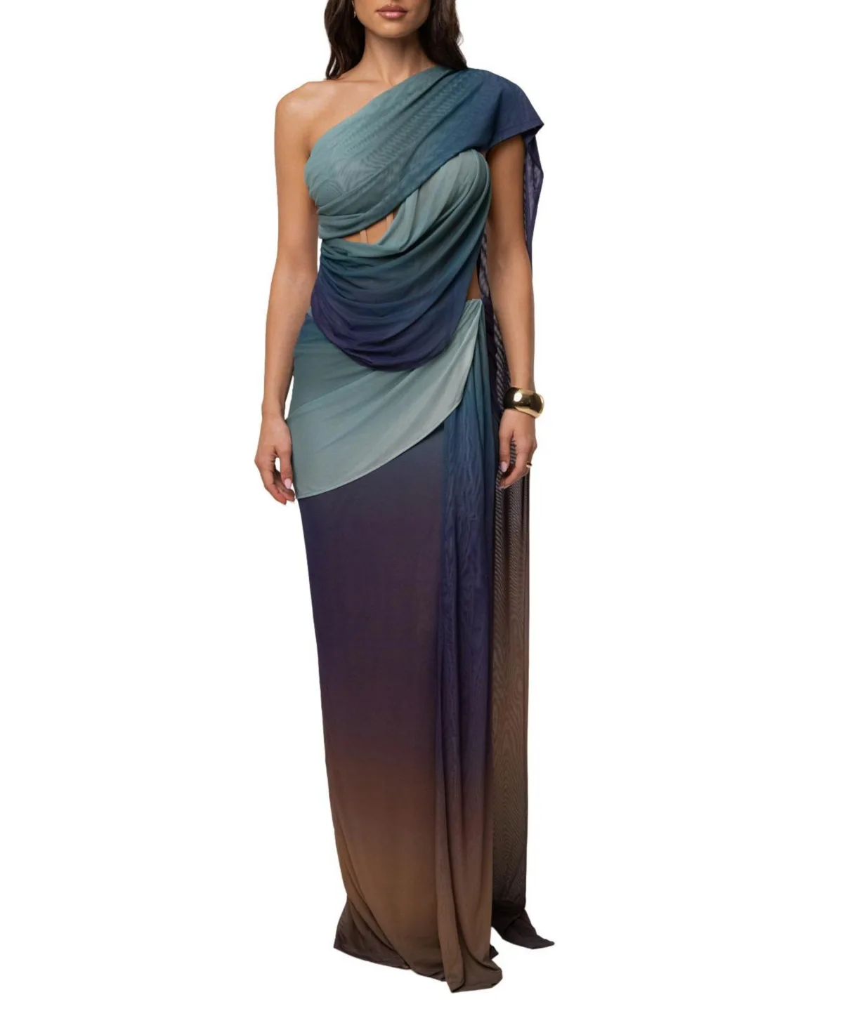 Empress of Hearts High-Neck Corset Mesh Gown by Jluxlabel