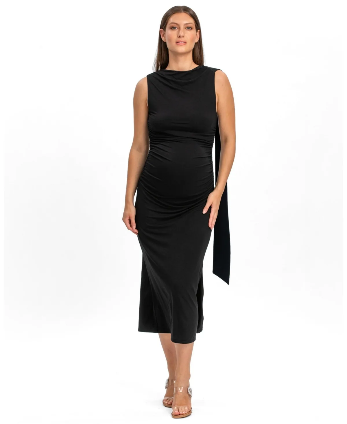 Elsa Sleeveless Dress in Soft Bamboo Jersey by Pietro Brunelli Maternity