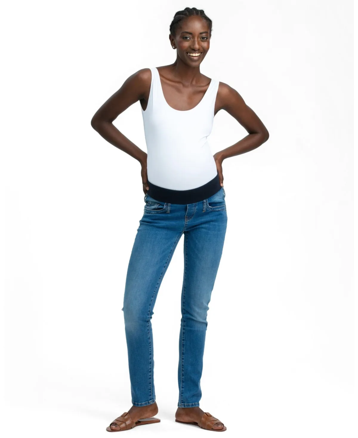 Cool Girl Stretch Slim-Fit Jeans by Pietro Brunelli Maternity