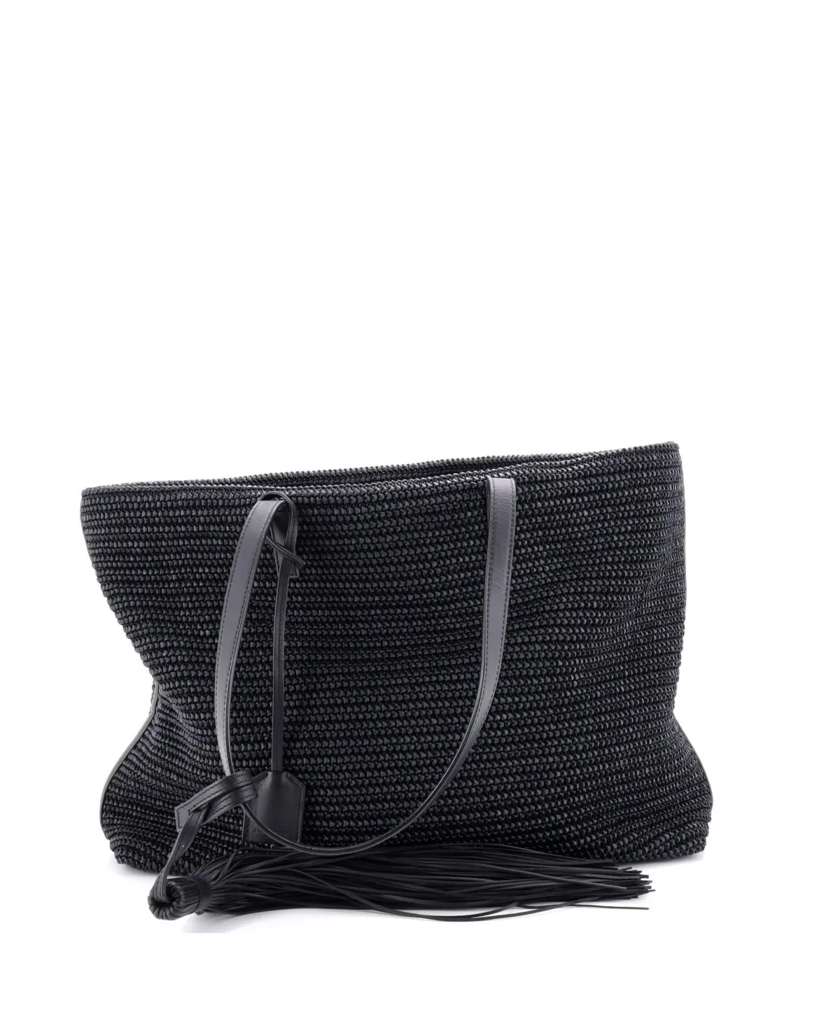 Pre-Owned Saint Laurent East West Shopper Tote Woven Raffia by Saint Laurent