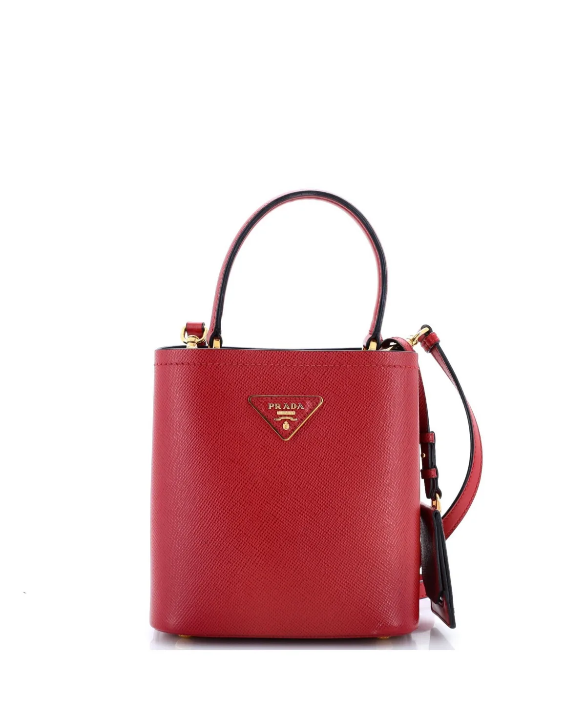 Pre-Owned Prada Panier Small Saffiano Leather Good Condition Bucket Bag