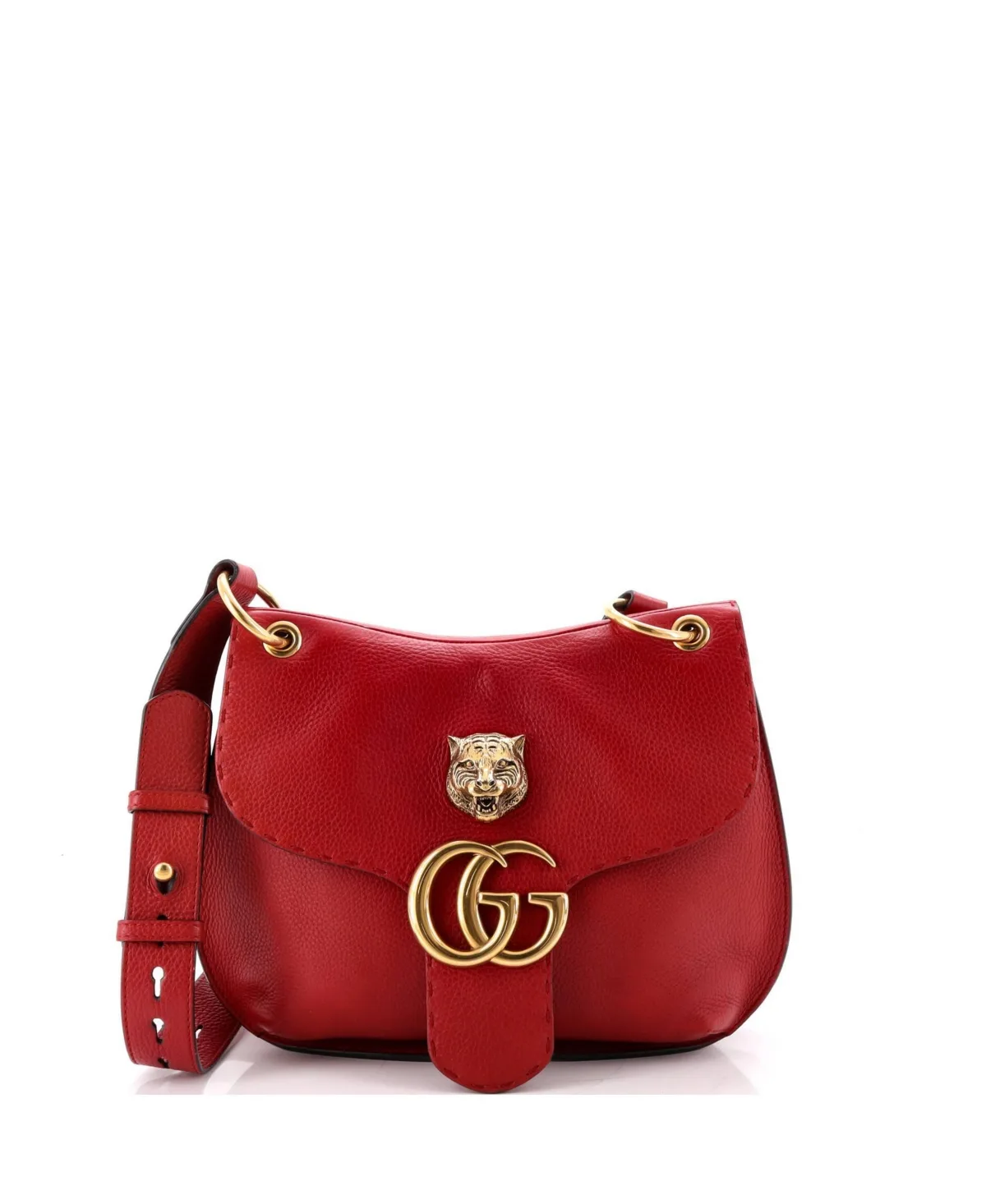 Pre-Owned Gucci Medium Gg Marmont Animalier Shoulder Bag Leather by Gucci