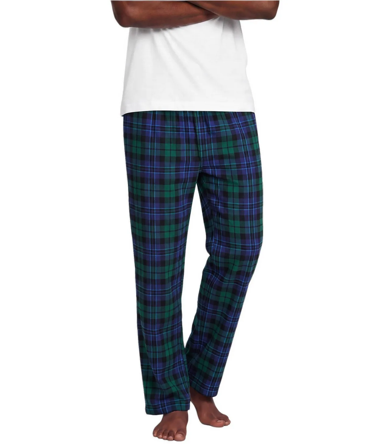 High Pile Fleece Lined Flannel Pajama Pants by Lands' End
