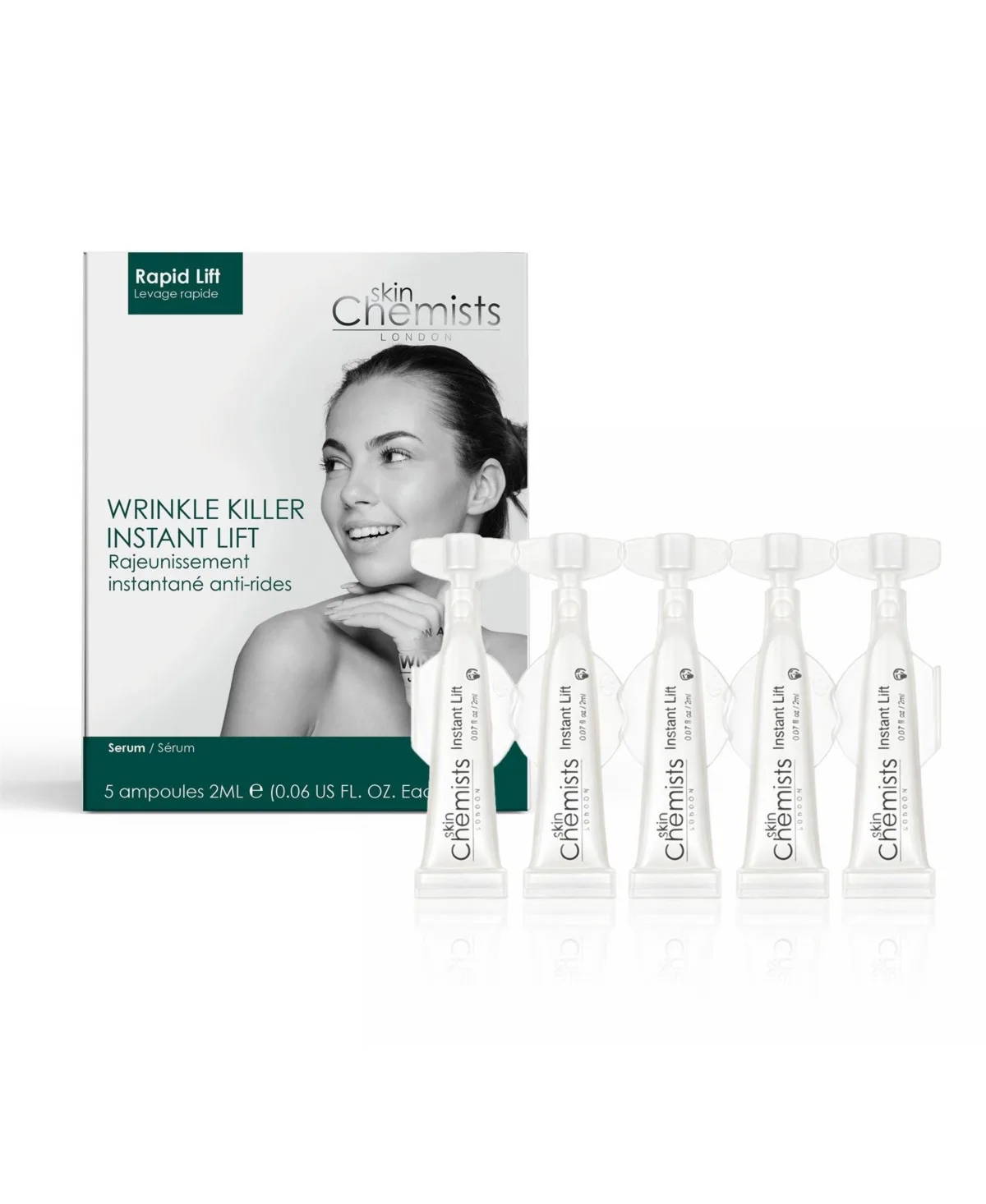 Wrinkle Killer Anti Ageing Instant Face Lift 5 x 2 Milliliter by Skinchemists