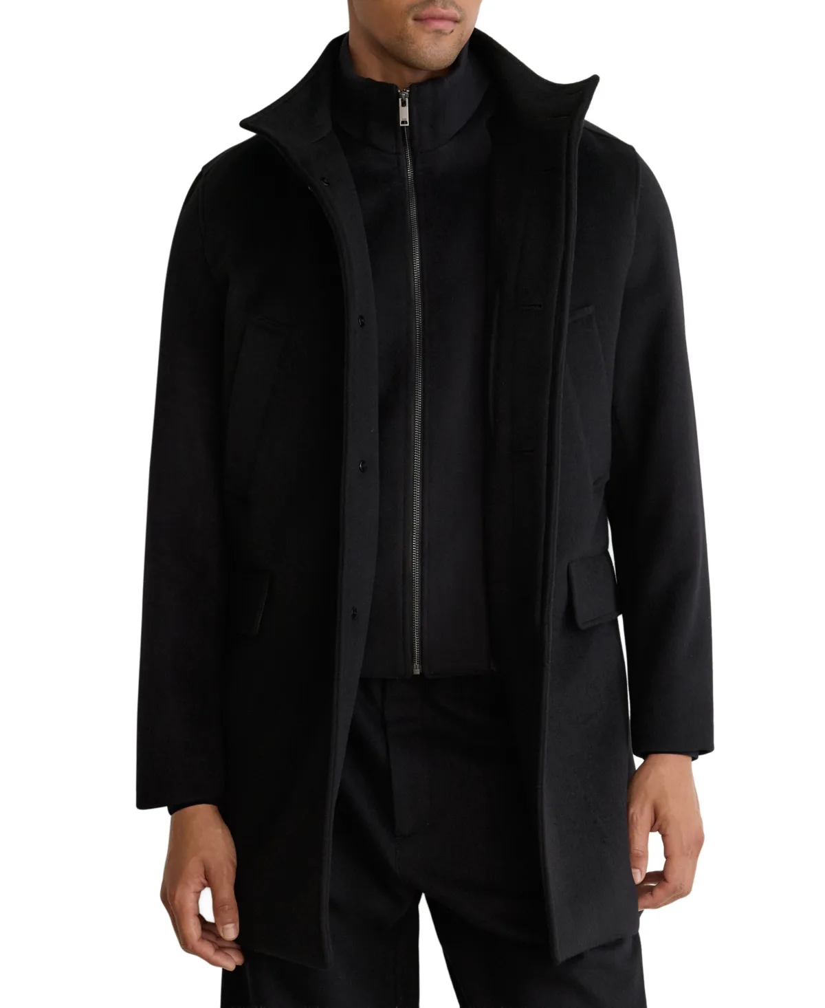 Fossil Wool-Blend Removable Gilet Insert Coat by Reiss