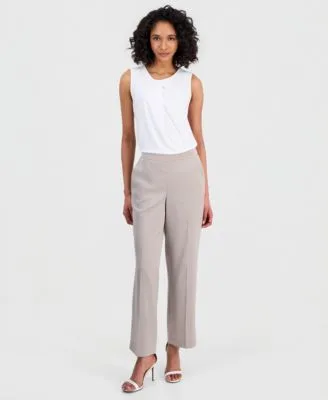 High Rise Pull on Satin Trousers by Anne Klein