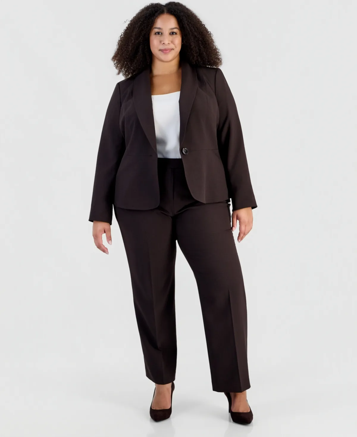 Shawl-Collar Wide-Leg Jacket and Pants, 2-Piece Suit by Le Suit