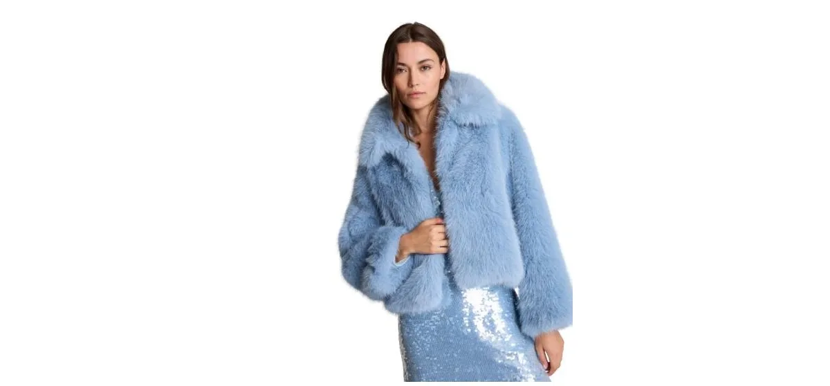 Lined Faux Fur Teddy Jacket by Kenneth Cole