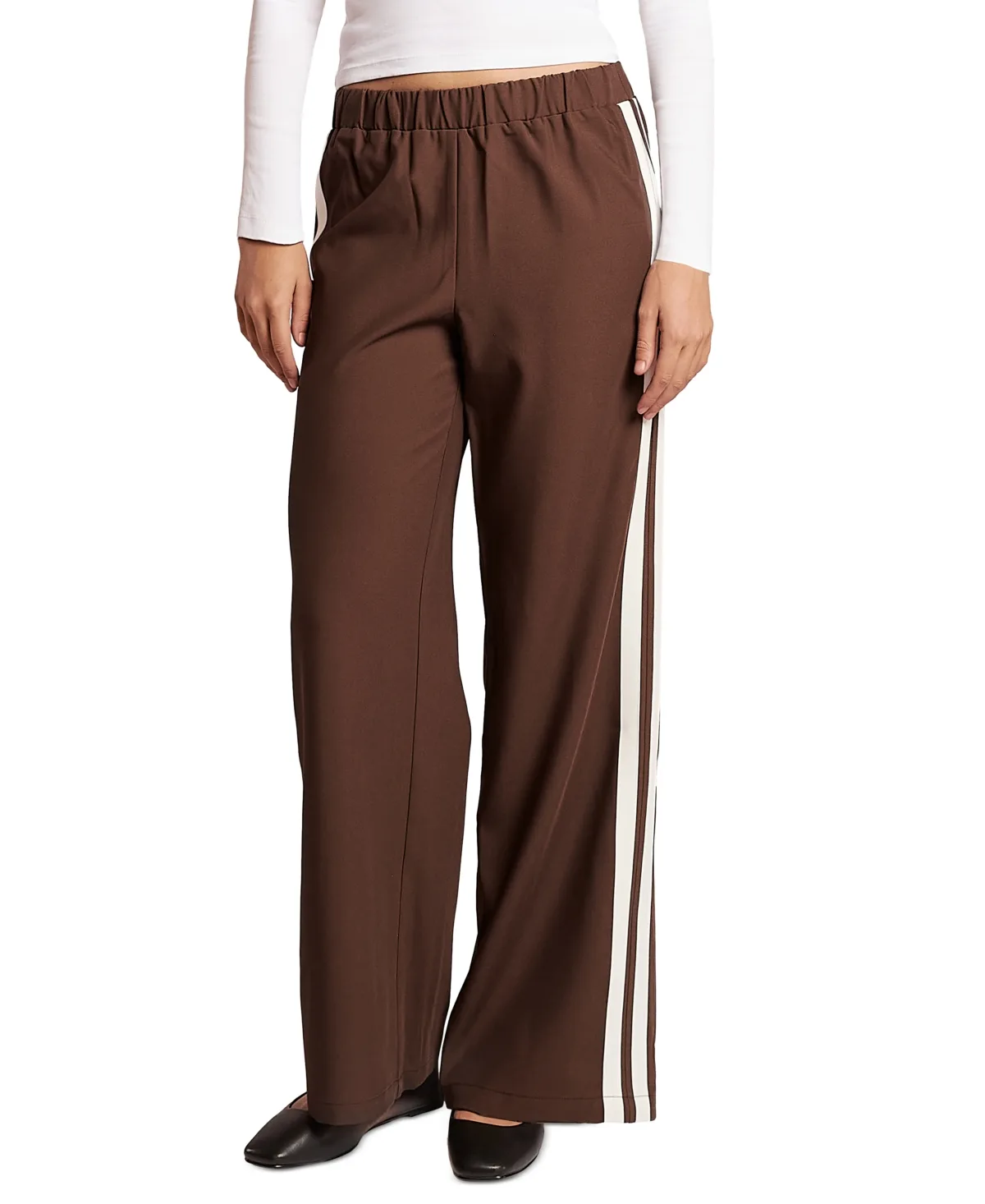 Tammy High-Rise Pull-On Wide-Leg Pants by 4th & Reckless