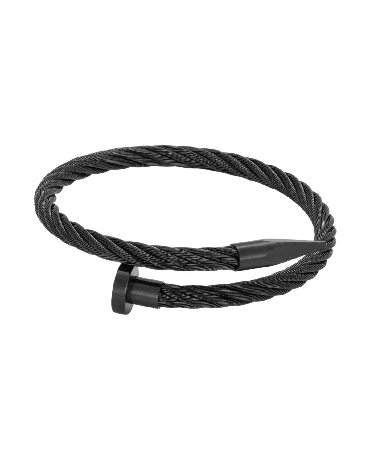 Silver-Tone Stainless Steel Braided Cable Cuff Bracelet by Adornia