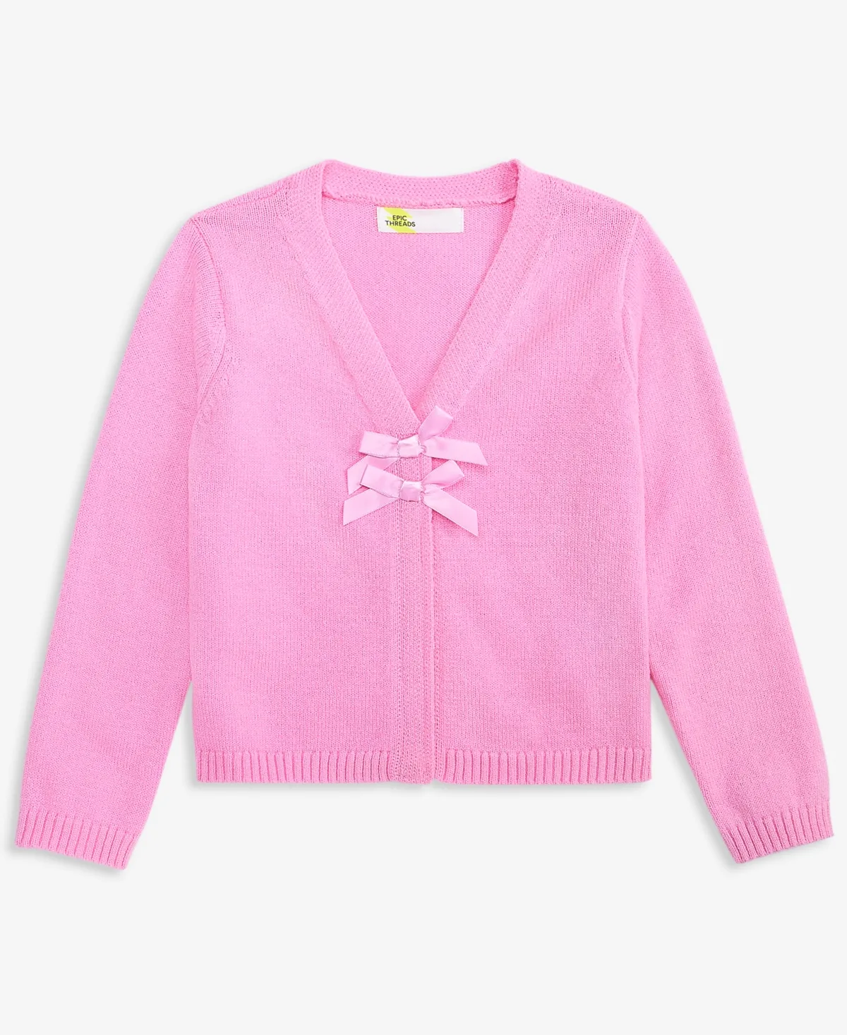 Dreamyarn Bow Cardi Long-Sleeve Cardigan by Epic Threads