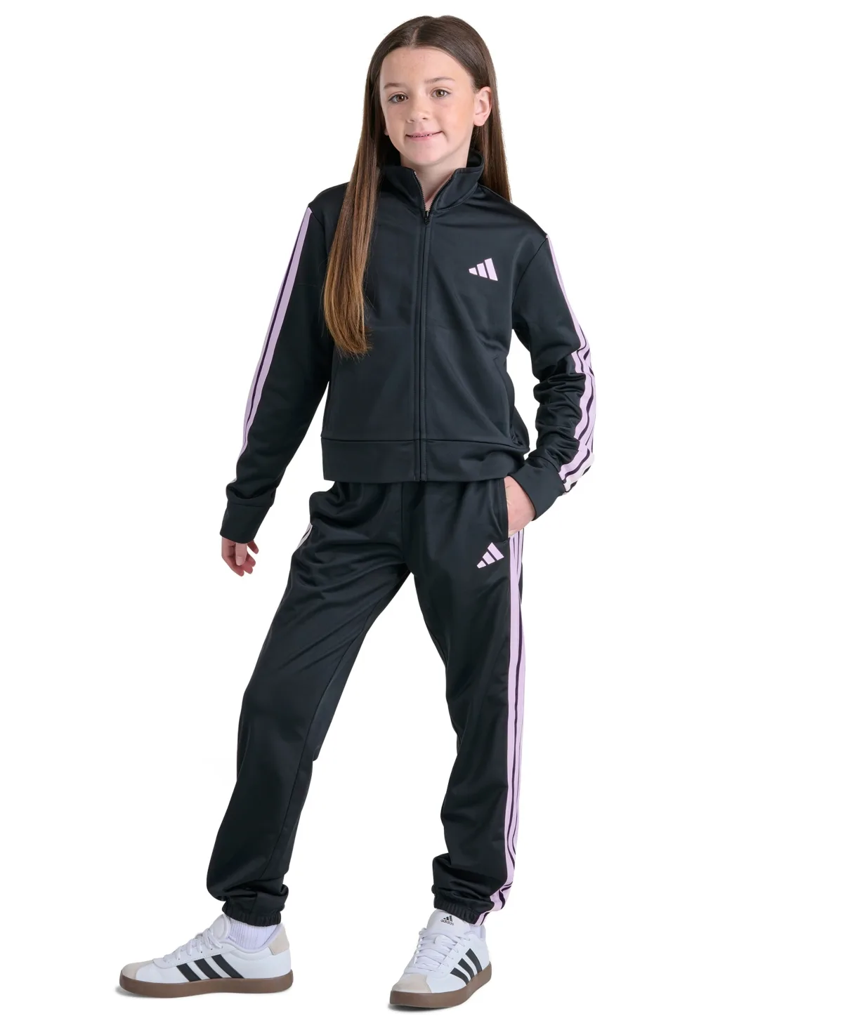 3-Stripes Full-Zip Jacket and Tapered-Leg Pants, 2-Piece Set by adidas