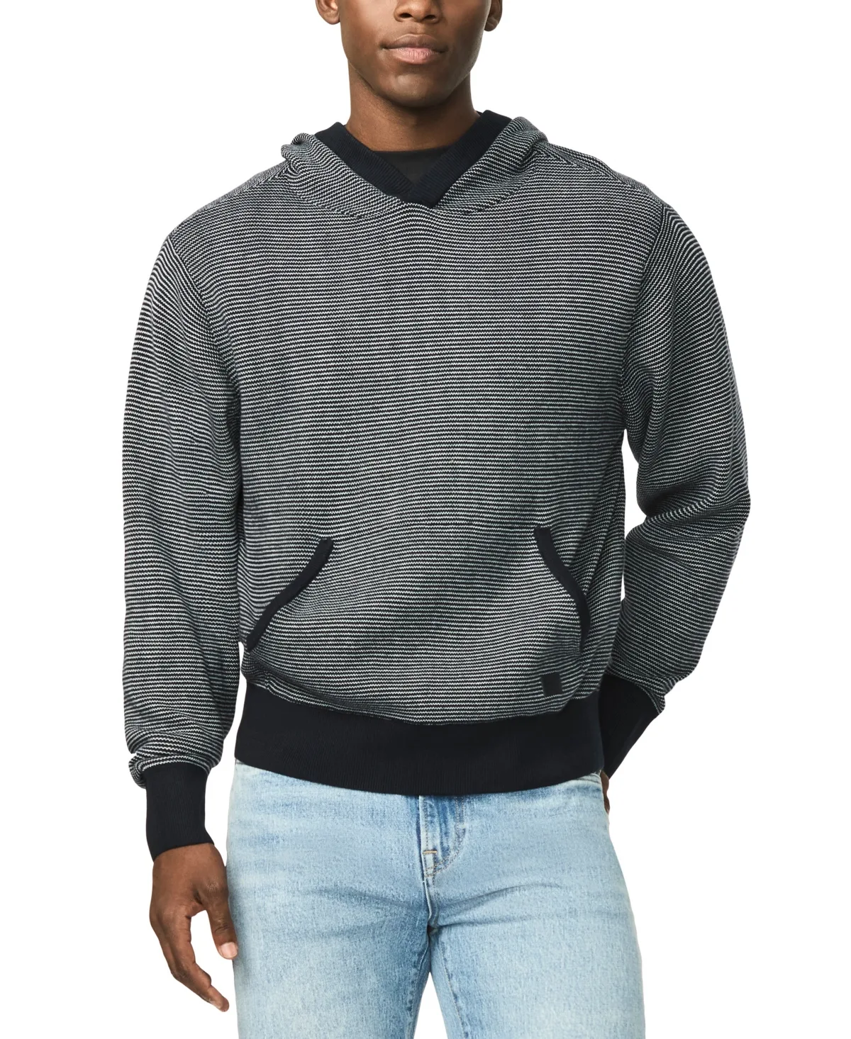 Hooded Striped Wanto Sweater by Buffalo David Bitton