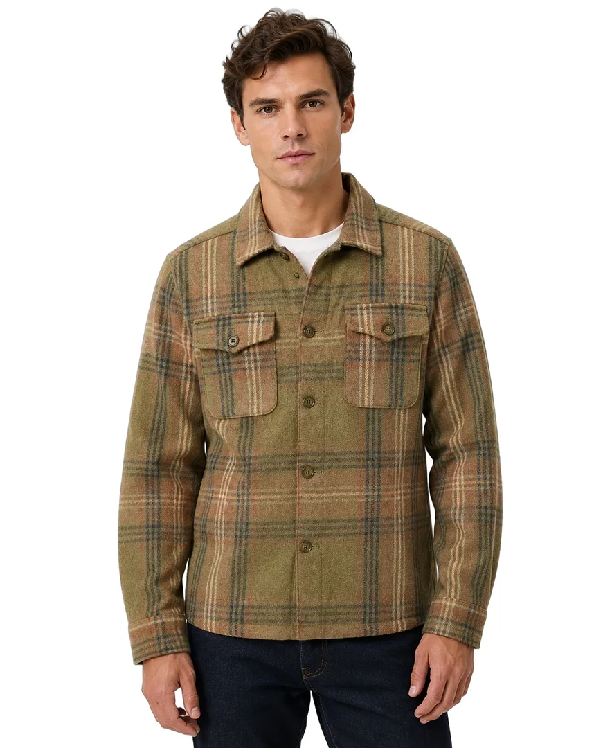 Buffalo Plaid Regular-Fit Shirt Jacket