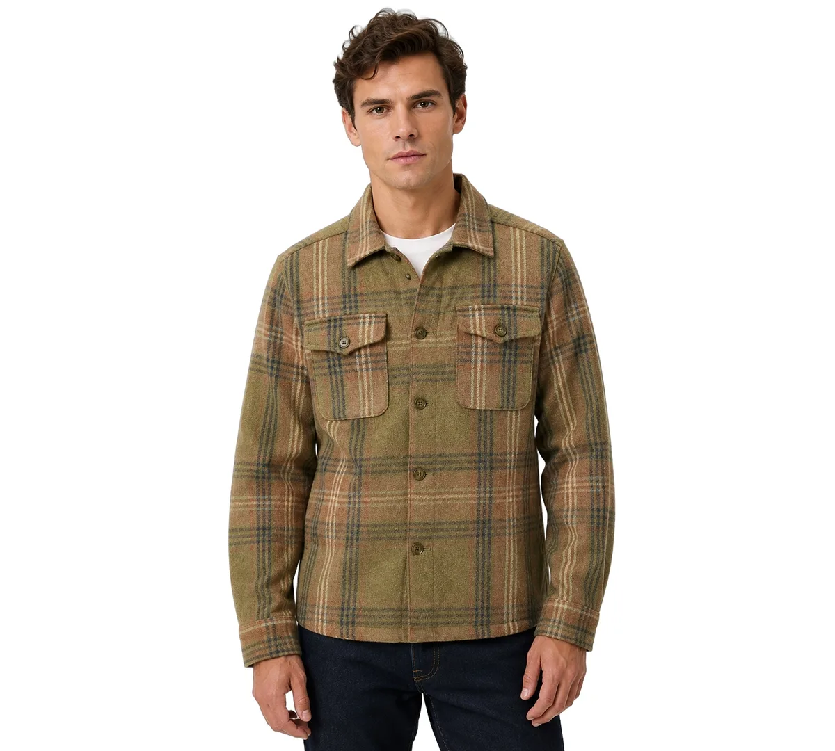 Buffalo Plaid Regular-Fit Shirt Jacket by Vintage 1946