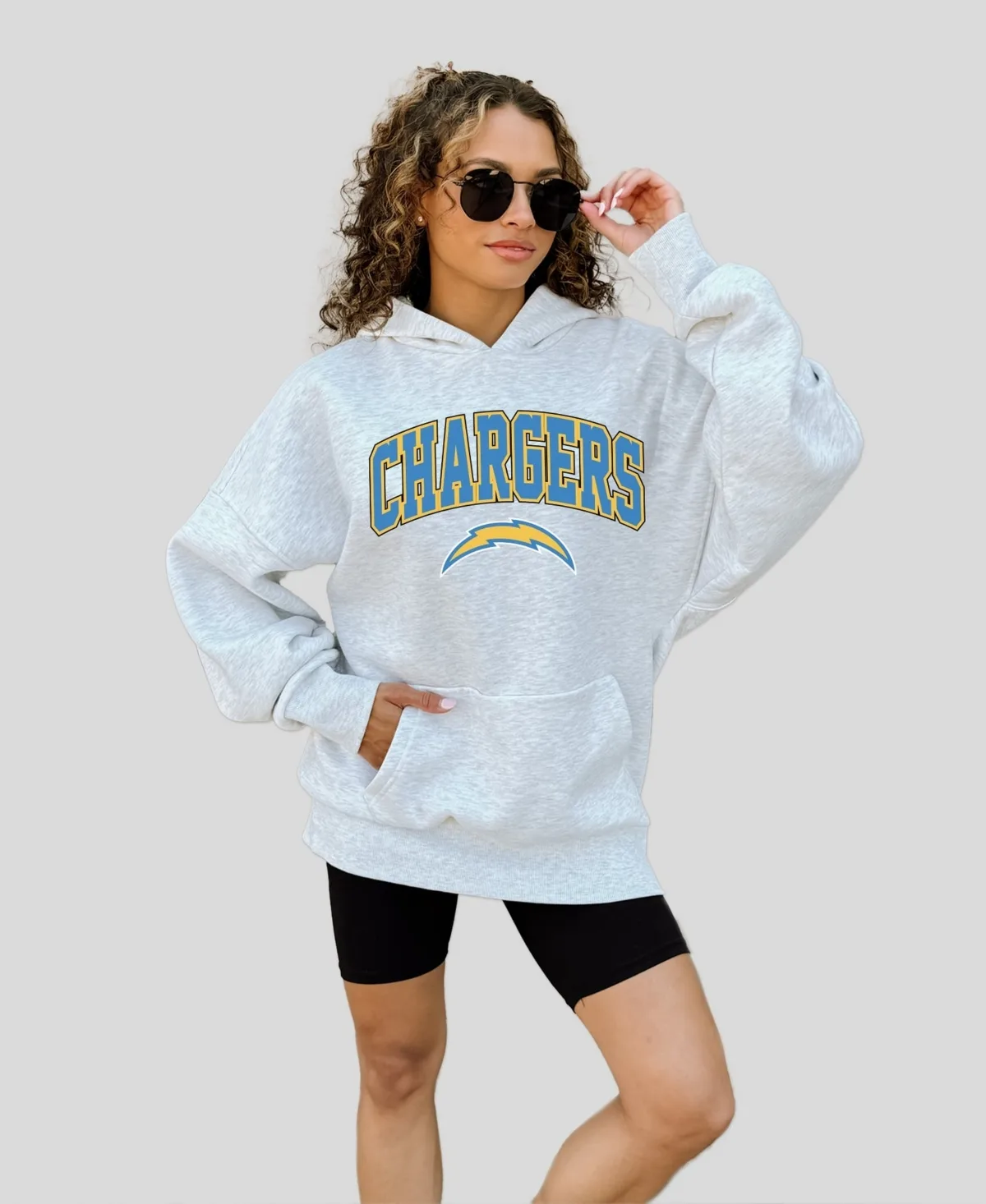 Los Angeles Chargers Fan Edition Relaxed-Fit Kangaroo-Pocket Hoodie by Gameday Couture