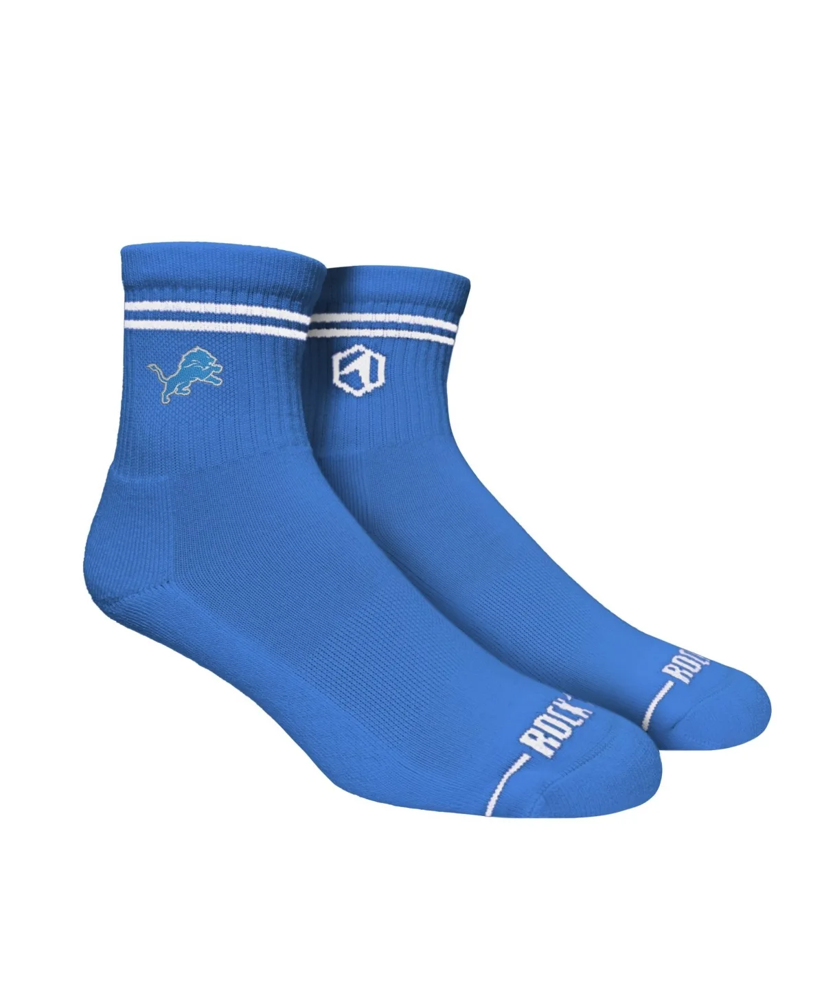 Detroit Lions Stripe Quarter-Length Socks by Rock Em Socks