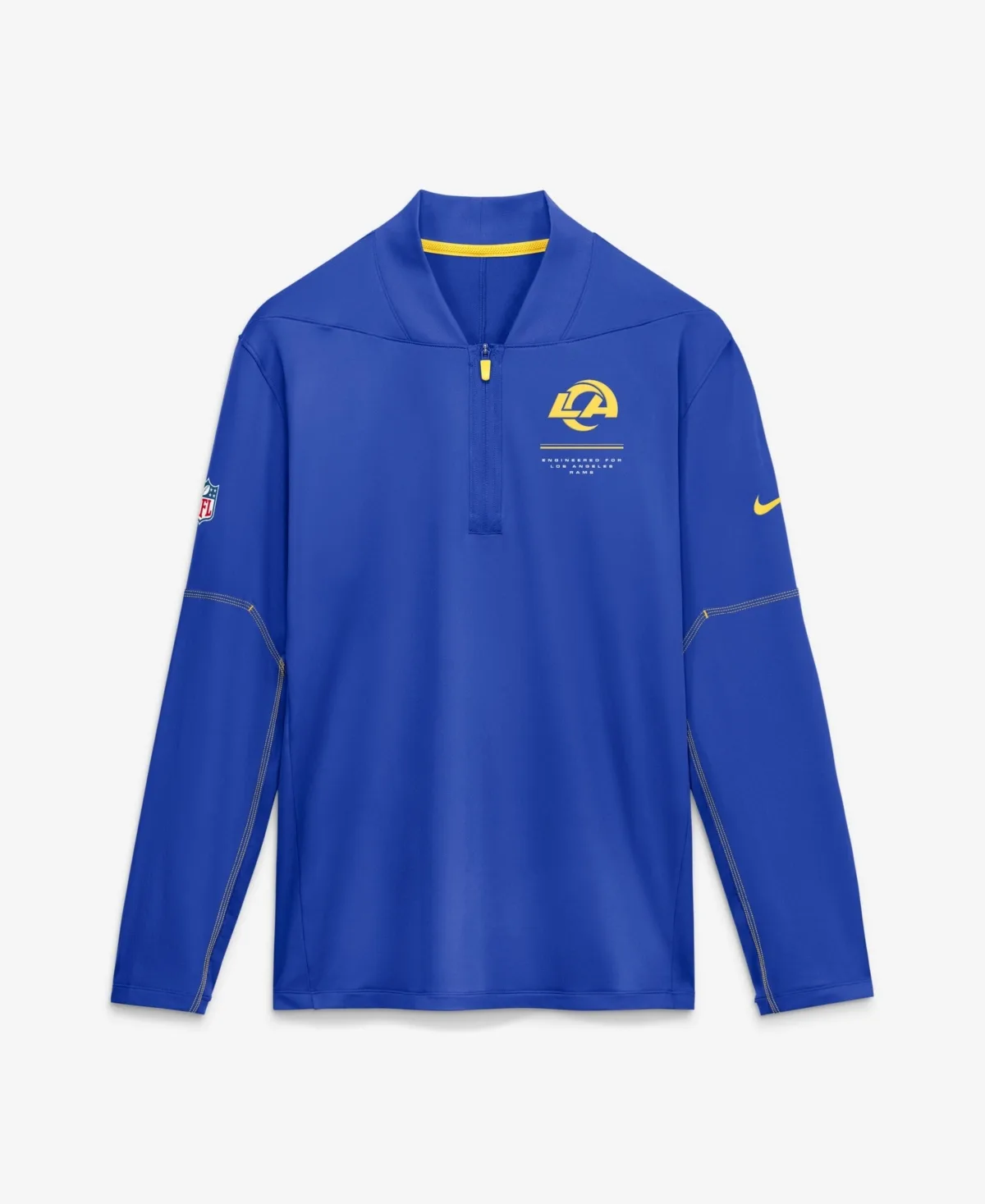 Los Angeles Rams Sideline Logo Glory Midweight Dri-Fit Half-Zip Pullover by Nike