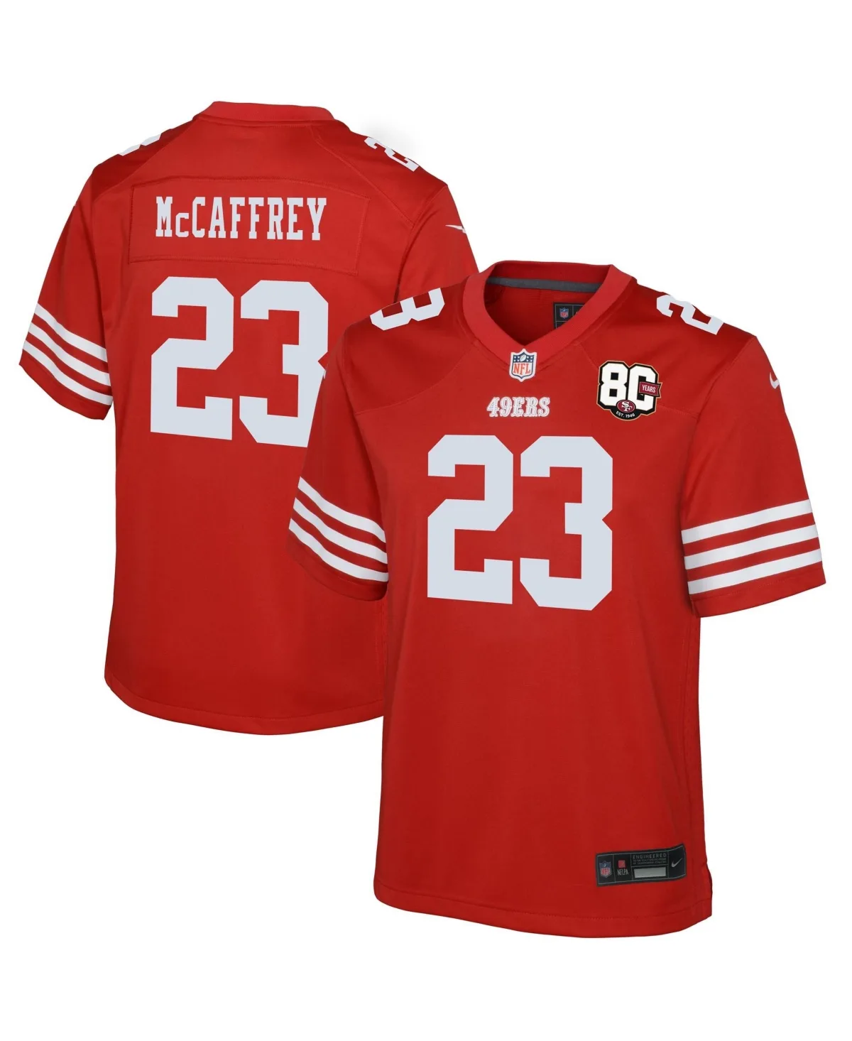 Rivalries Collection Christian McCaffrey San Francisco 49ers V-Neck Jersey by Nike