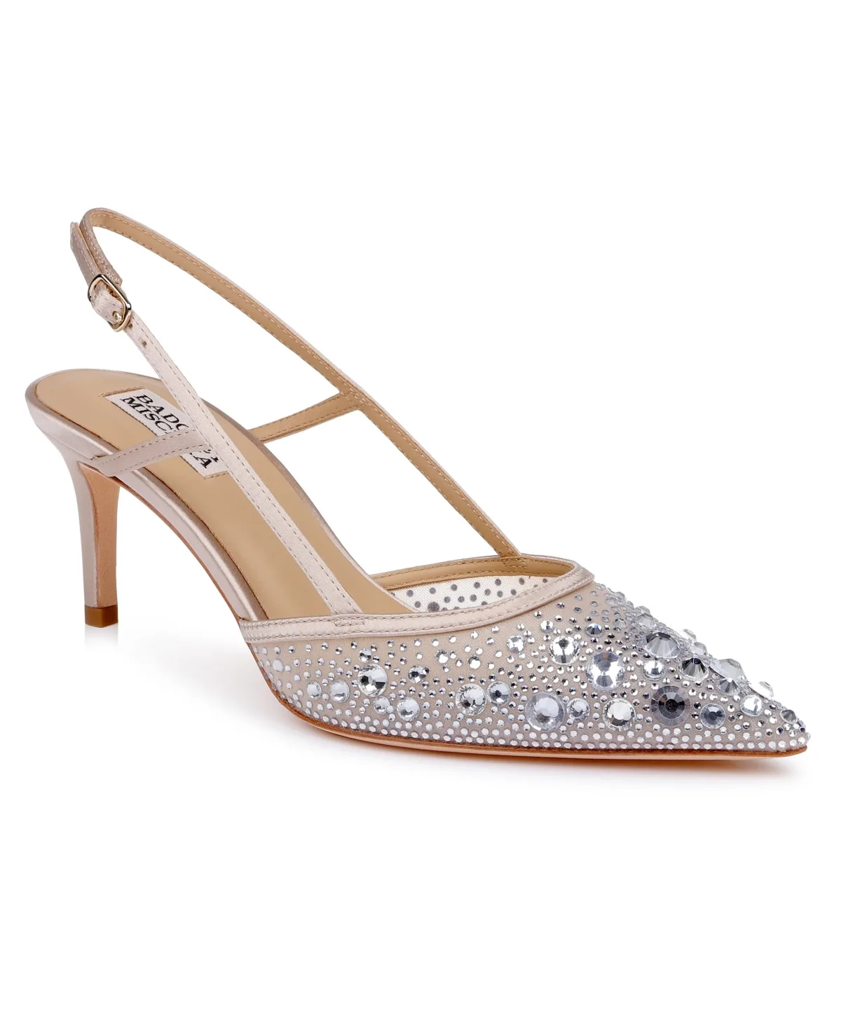 Reem Pointed Toe Stone-Embellished Pumps by Badgley Mischka