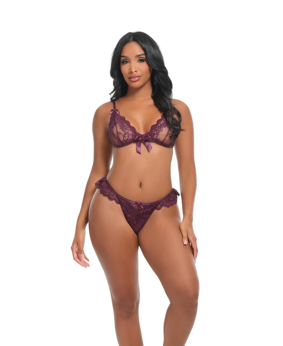 Valentine Sheer Lacey Bra Set by Oh La La Cheri
