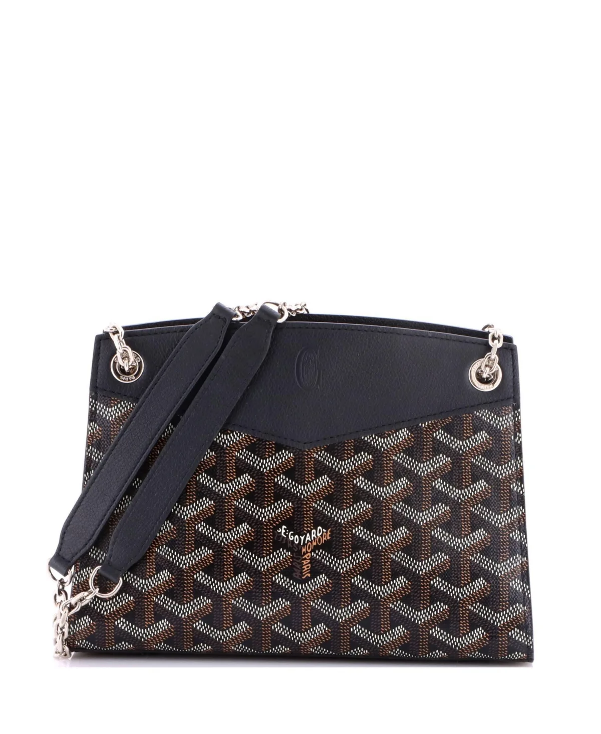 Pre-Owned Goyard Mini Structured Rouette Chain Shoulder Bag Coated Canvas by Pre Owned Goyard