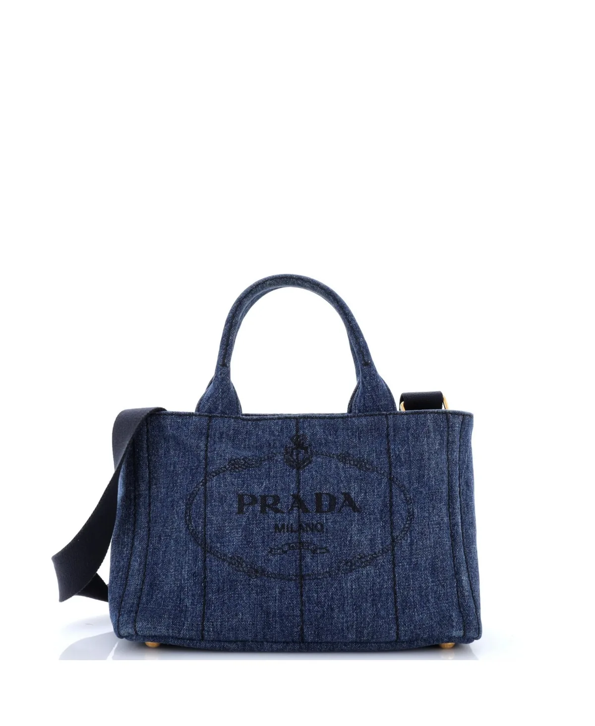 Pre-Owned Prada Mini Canapa Convertible Tote Denim by Prada