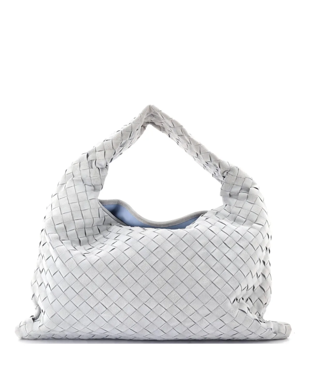 Pre-Owned Bottega Veneta Small Hop Hobo Intrecciato Suede by Bottega Veneta