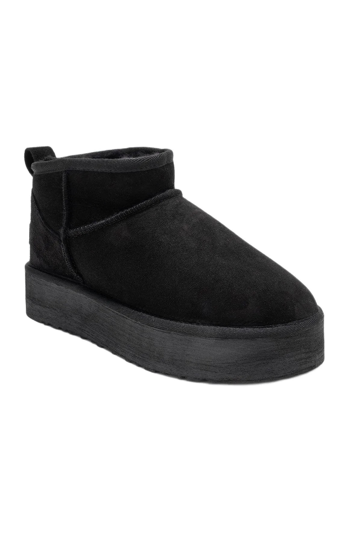 Havana Leather Platform Ankle Boot by Forever & Always Shoes
