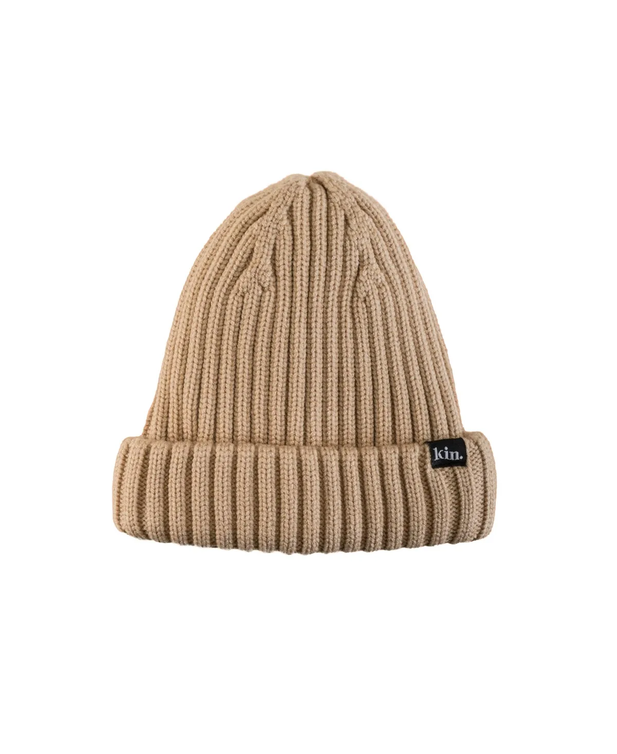 Satin-Lined Short Ribbed-Knit Beanie by Kin Apparel