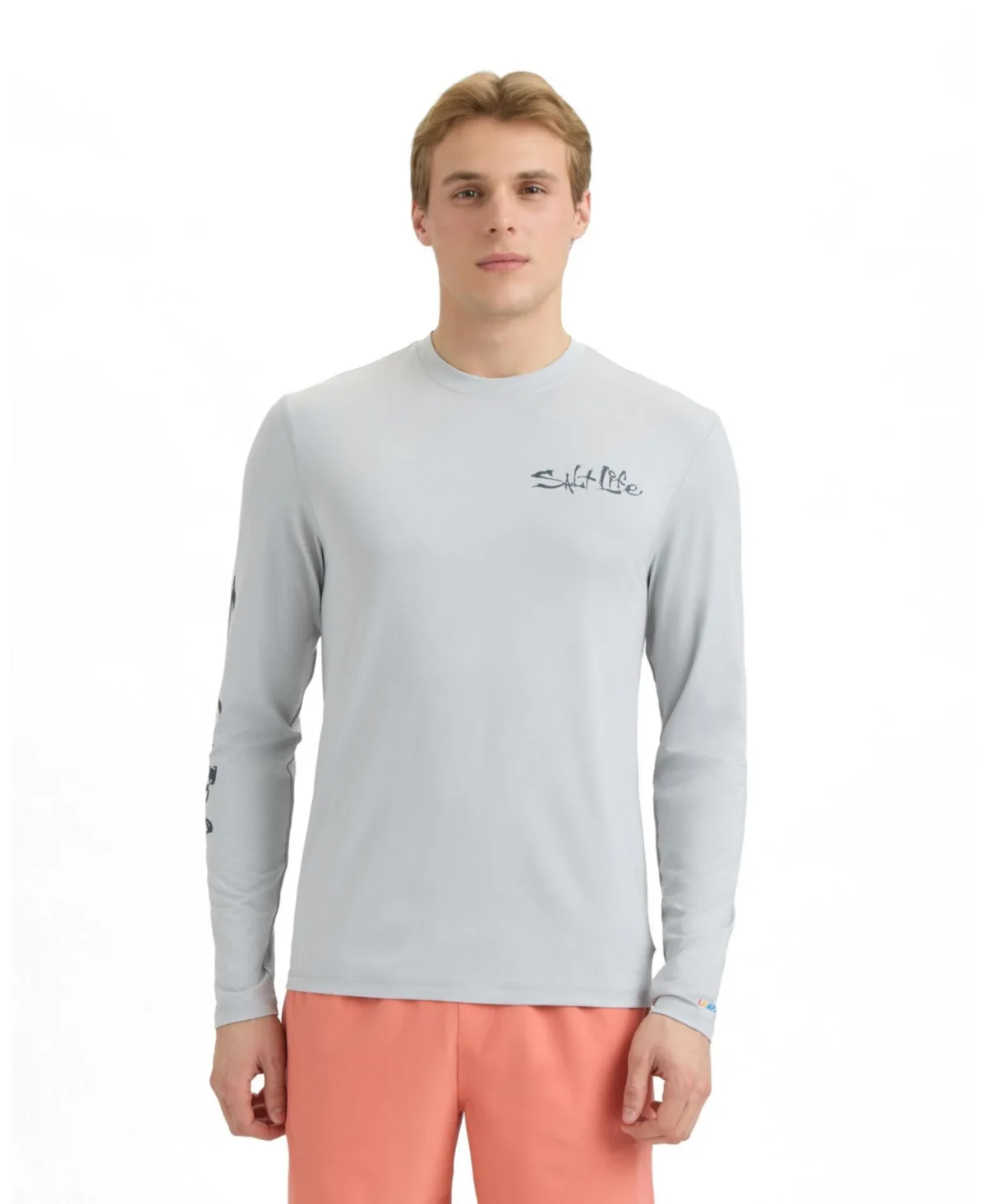 Liquid Depth Badge Long Sleeve Slx Performance Tee by Salt Life