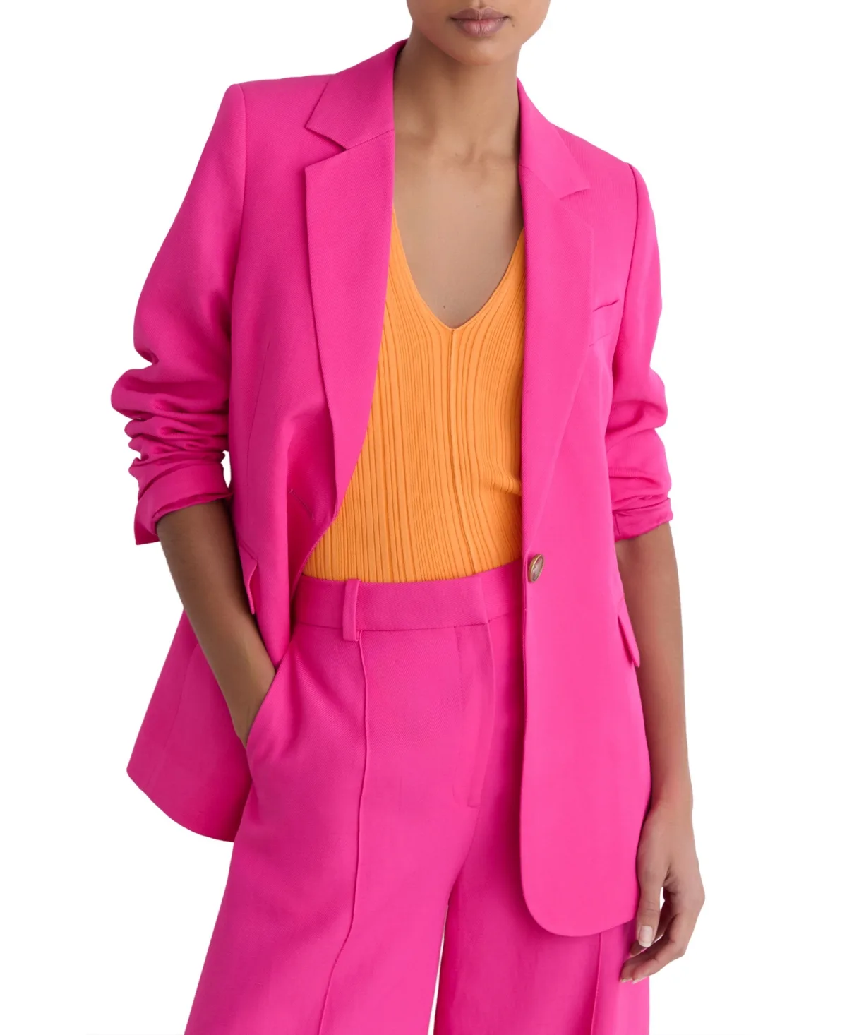 Charli Single-Breasted Boyfriend Mid-Length Blazer by Reiss