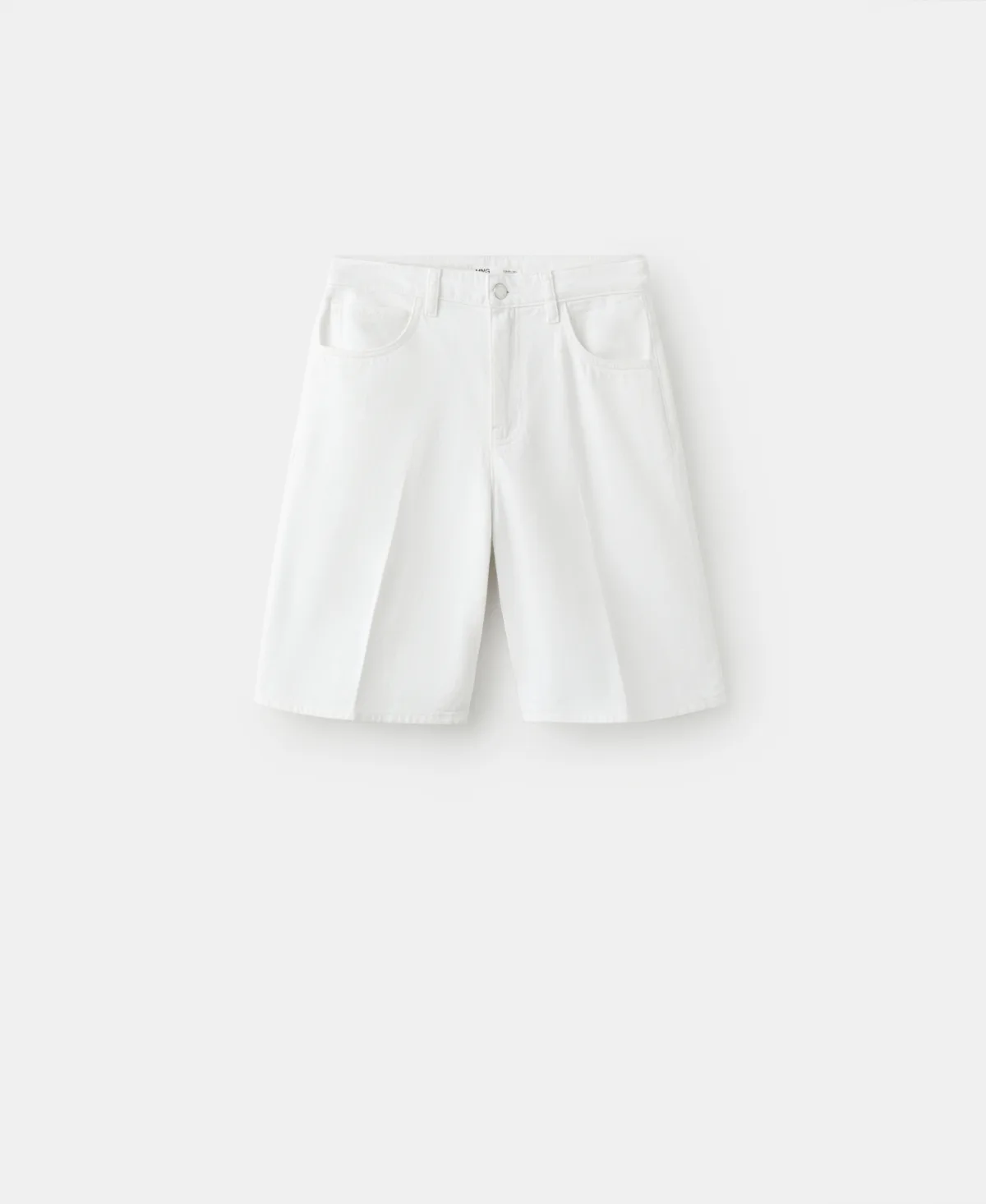 Straight-Fit Denim Bermuda Shorts by Mango