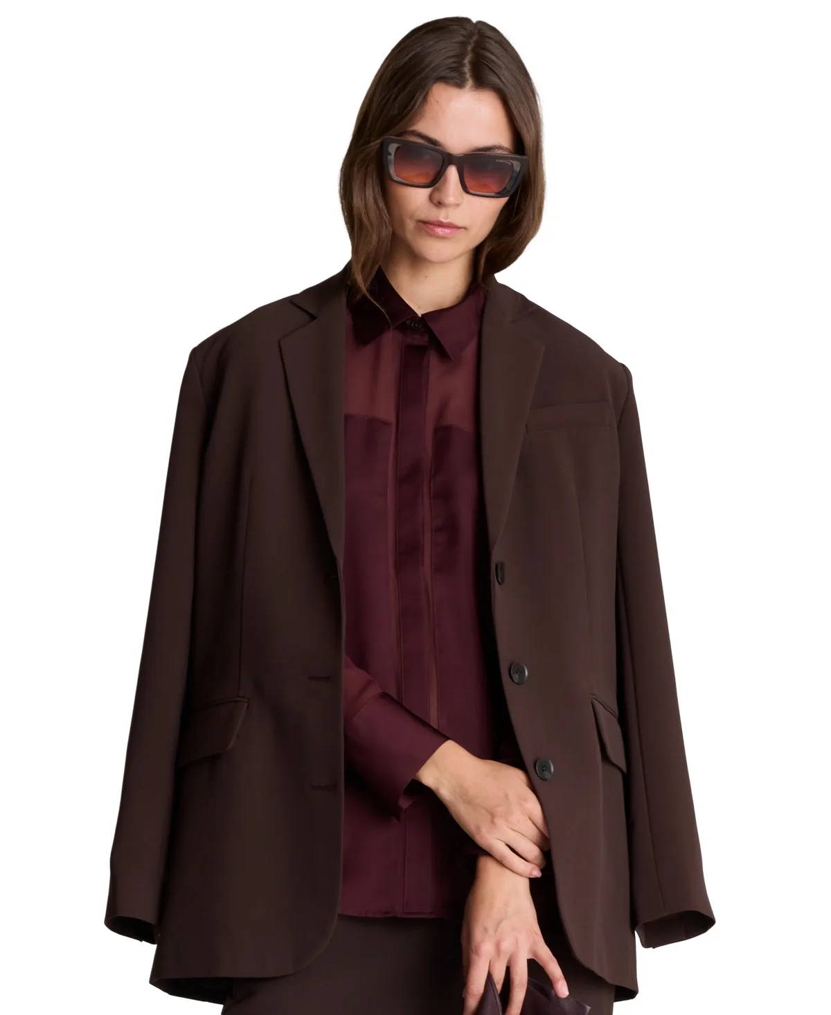 Long-Sleeve Button Front Shirt by Kenneth Cole