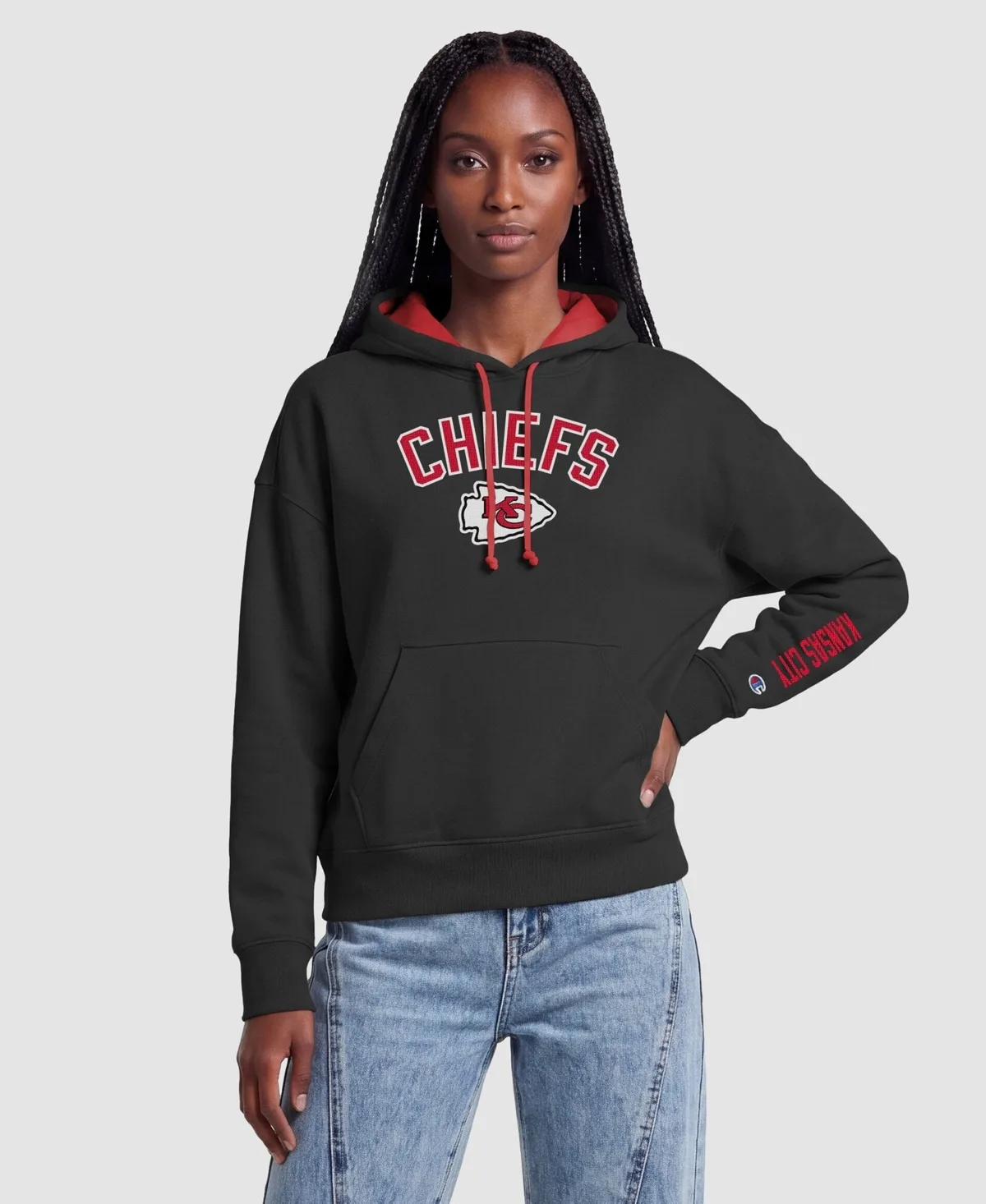 Kansas City Chiefs Contrast Liner Graphic Cotton-Blend Hoodie