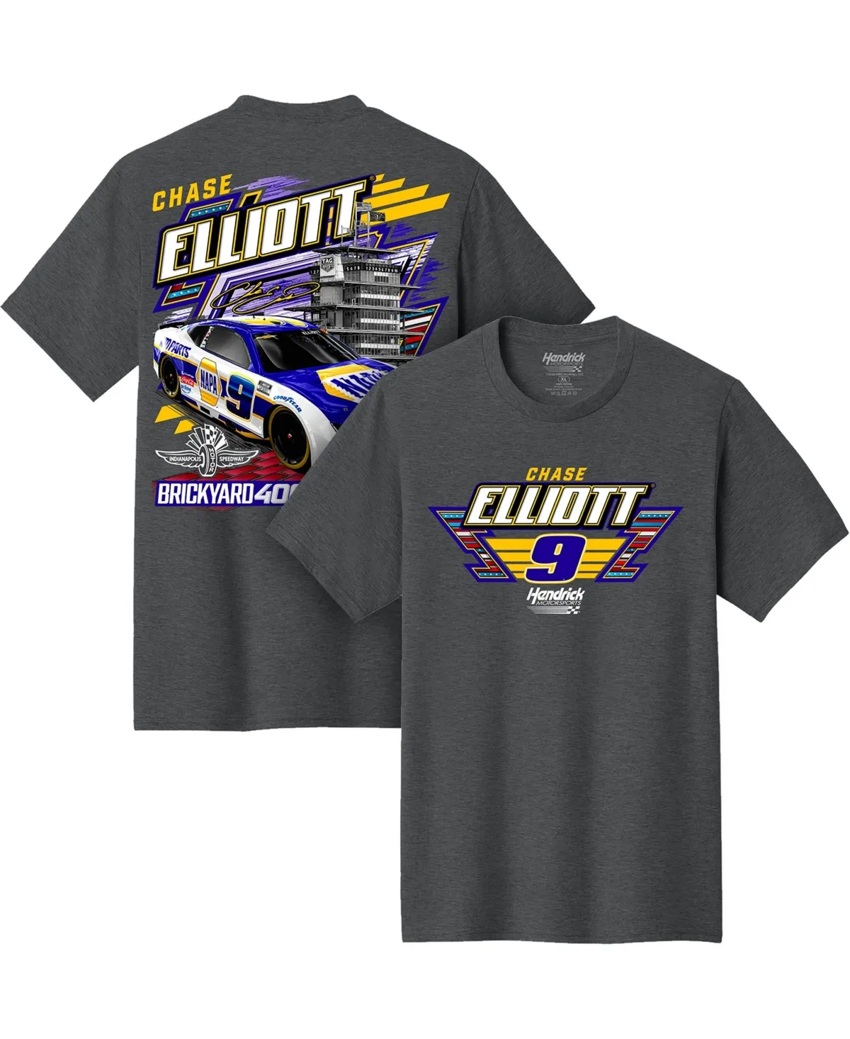 Chase Elliott Brickyard 400 Napa Driver T-Shirt by Hendrick Motorsports Team Collection