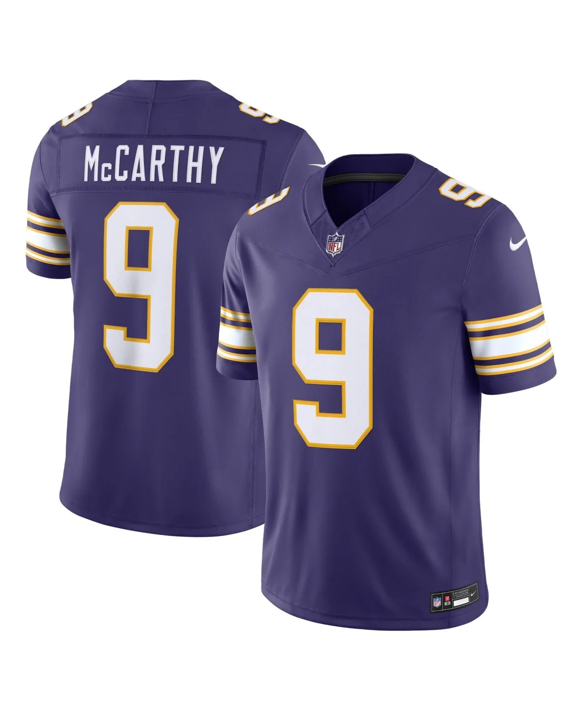 J.j. McCarthy Minnesota Vikings Alternate Classic Vapor F.u.s.e. Stitched Limited Jersey by Nike
