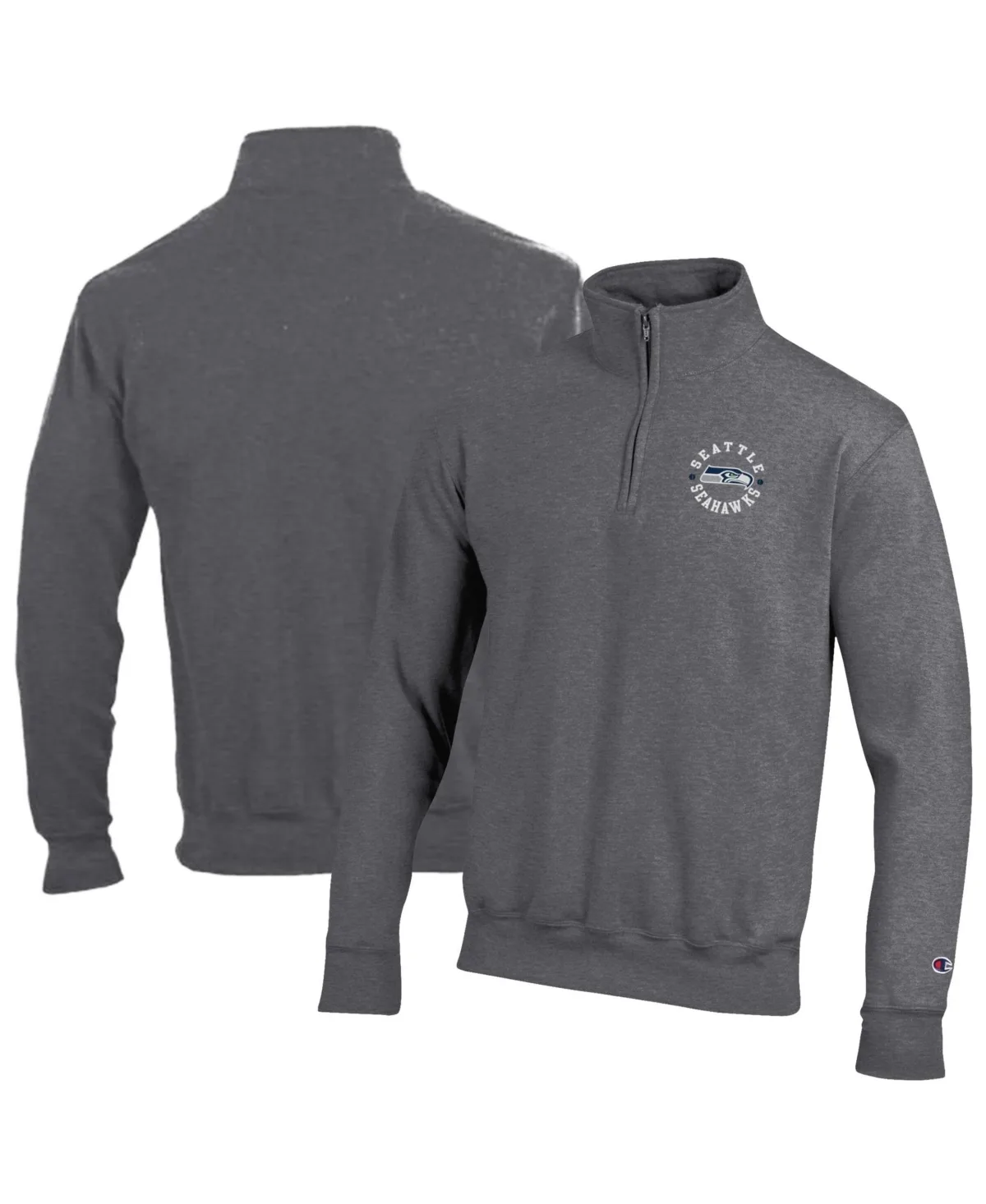 Powerblend Seattle Seahawks Quarter-Zip Mock-Neck Pullover by Champion