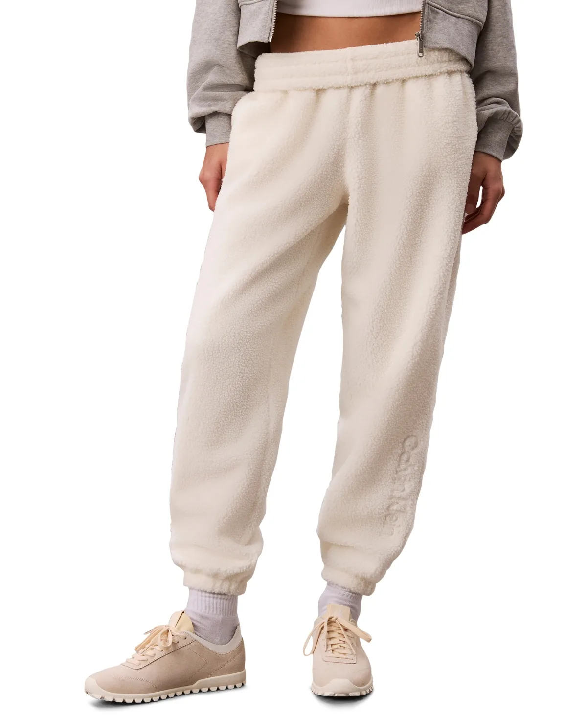 Sherpa Pull-On Mid-Rise Joggers by Calvin Klein
