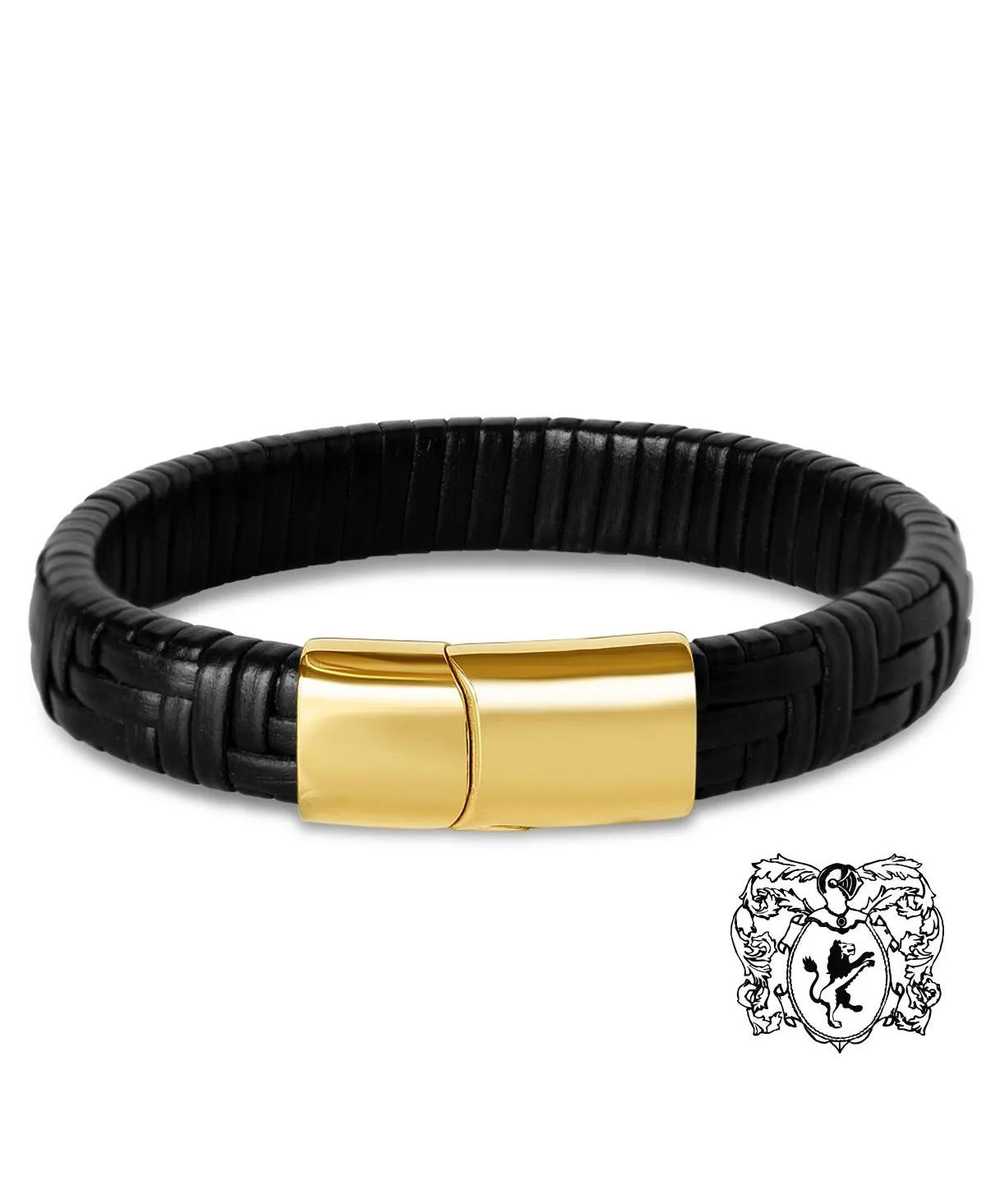 Gold-Tone Classic Leather Bracelet by Bruno Magli