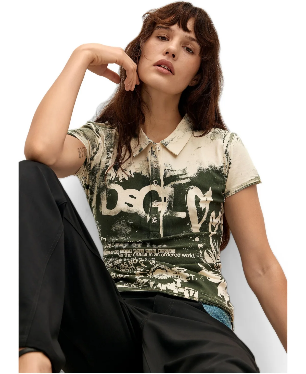 Printed Polo Shirt by Desigual