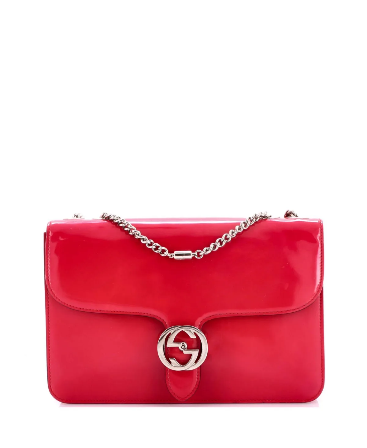 Pre-Owned Gucci Medium Interlocking Shoulder Bag Patent by Gucci