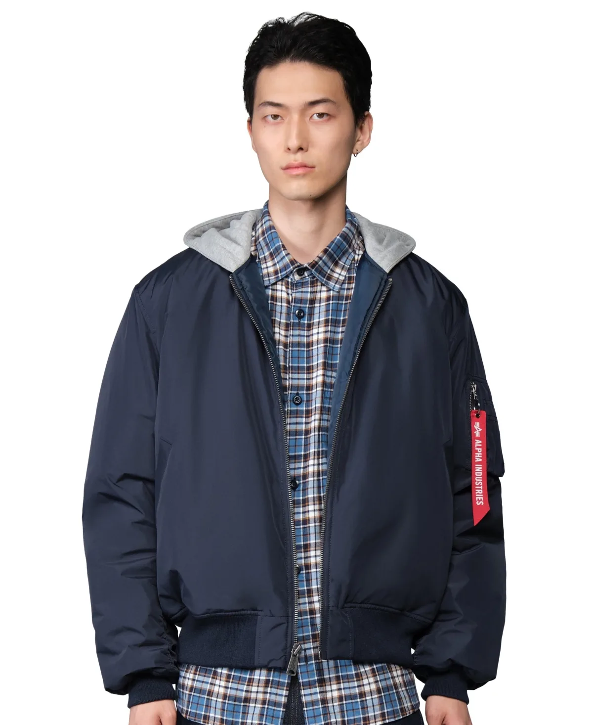 Natus Relaxed-Fit Hooded Bomber Flight Jacket by Alpha Industries
