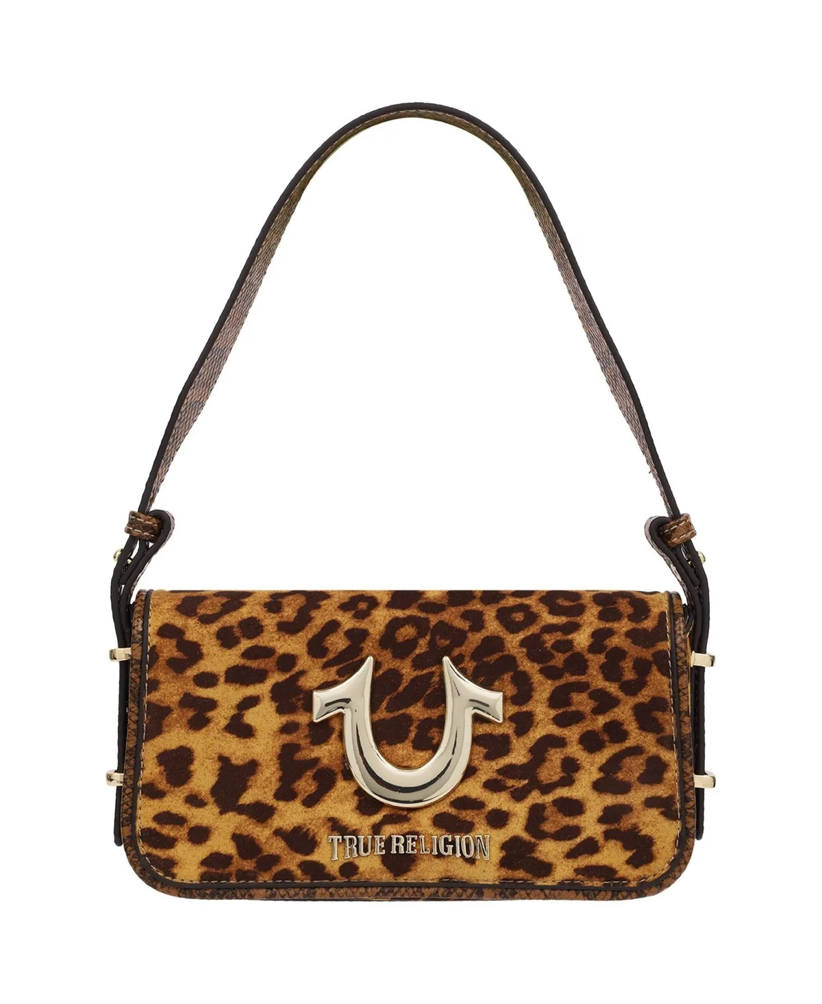 Snake and Leopard Horseshoe Hardware Shoulder Bag by True Religion