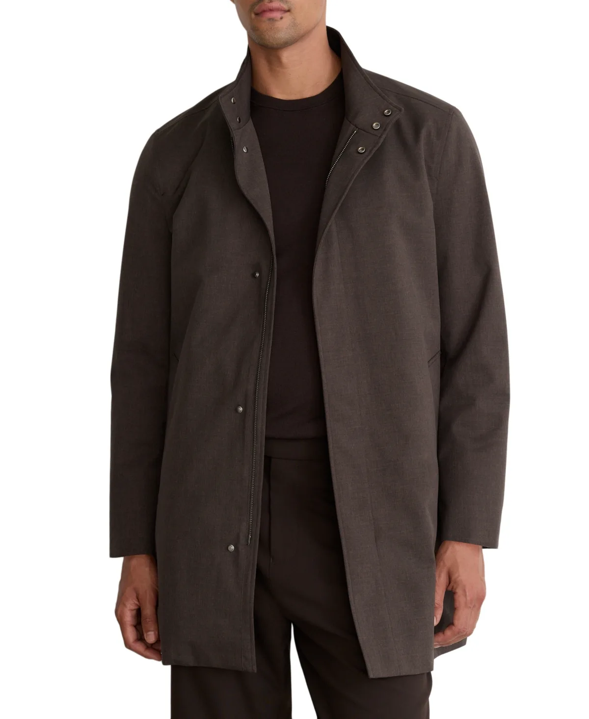 Flaye Removable Gilet Insert Funnel-Neck Overcoat