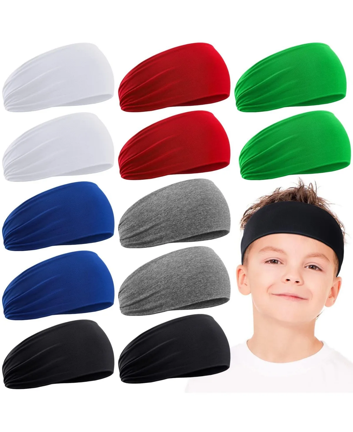 Workout Elastic Headbands, 12-Pack by Furlihong