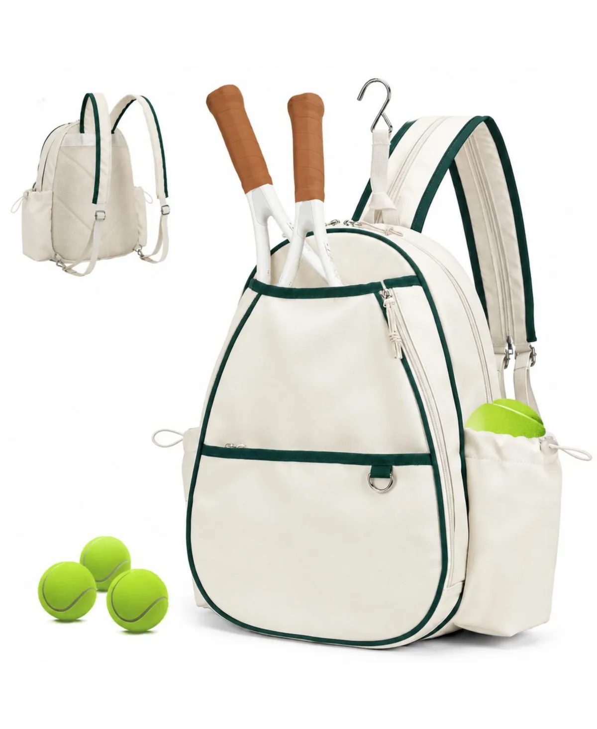 2 in 1 Convertible Tennis Sling Bag with Wet Pocket and Fence Hook by Peneyon