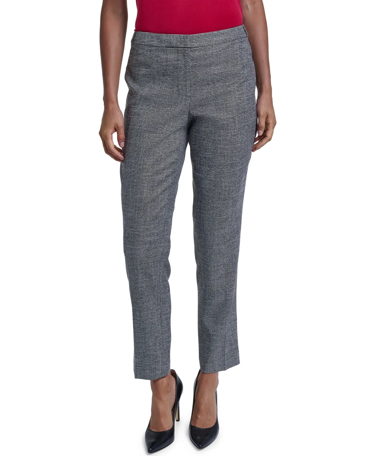 High-Rise Tapered-Ankle Pants
