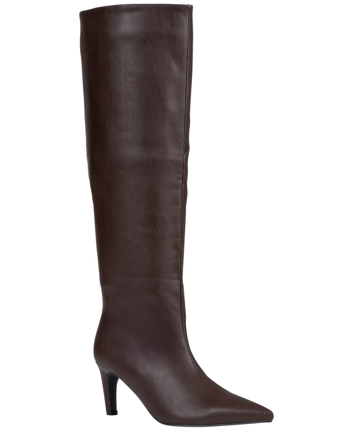 Sutton Pointed-Toe Knee-High Faux Leather Boots by Gc Shoes