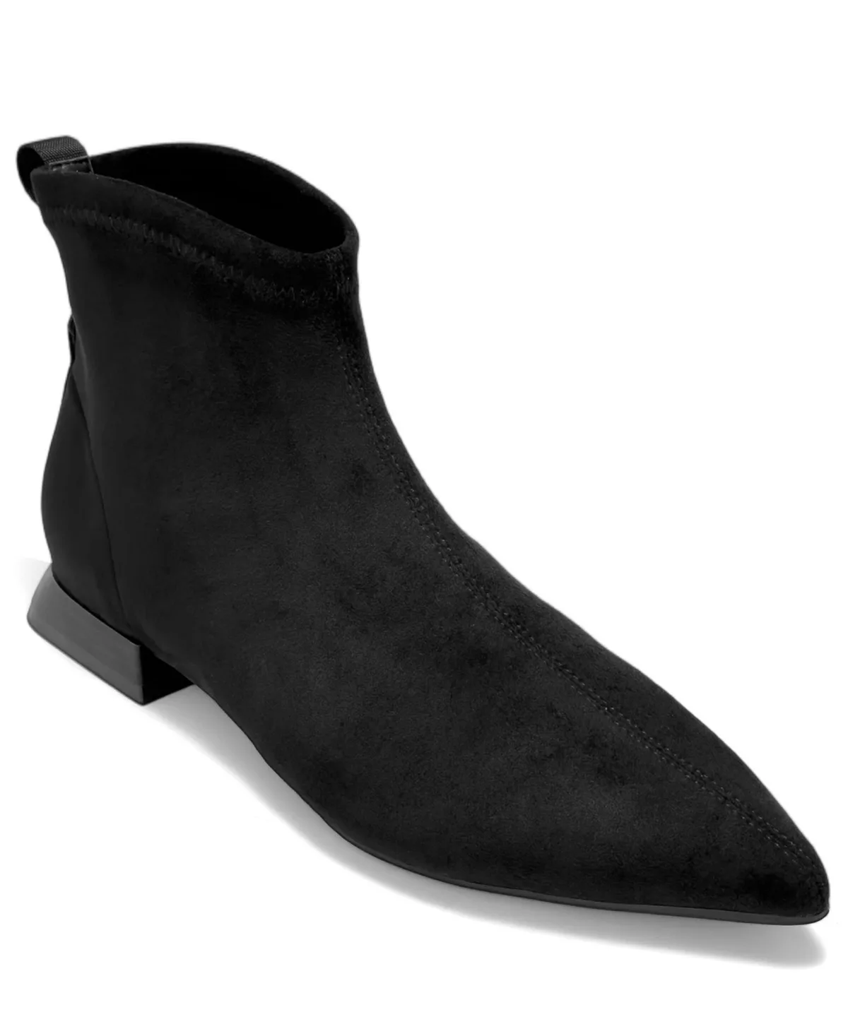 Nadir Pointed-Toe Slip-On Block Heel Booties by Aerosoles